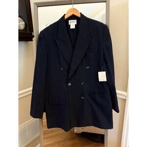 Hugo Buscati Navy Double Breasted Blazer Women's 14